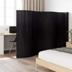Vidaxl vidaXL Pregrada za sobo, črna, 165x800 cm, bambus