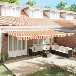 Povlačivi tende Žuta i narančasta 600 × 350 cm