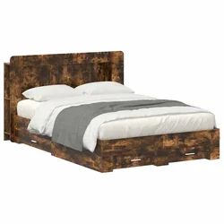 Vidaxl Posteljna konstrukcija s prostorom za shranjevanje 150 x 200 cm
