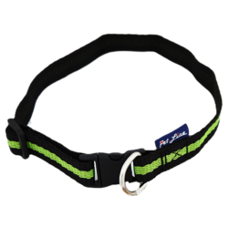 Pet Line Ogrlica za pse, 15mm, 28-44cm, Zeleno-crna