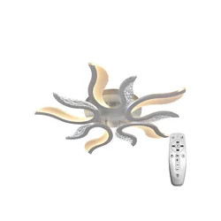LED prigušiva plafonski luster LED/65W/230V 3000-6500K bela + daljinski upravljač