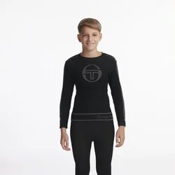 Sergio Tacchini Ski majica za dečake dugih rukava Troy, Crna