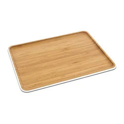 Servirni pladenj NBA061 40 x 30 cm, rjava, bambus, Pebbly