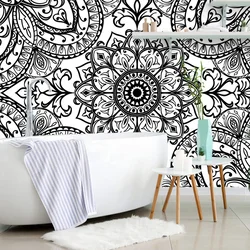 Tapeta črnobeli ornament - 490x330