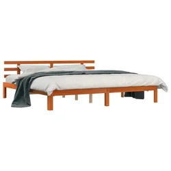 Vidaxl Konstrukcija postelje Voskast rjav 203.5 x 205.5 x 69.5 cm