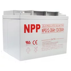 NPP NPG12V-38Ah C20=38AH T14 Gel baterije, 197x165x174x174, Sive