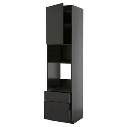 METOD / KNIVSHULT Visoki element za ugradne uređaje, Crnosiva/Nickebo boja antracita, mat, 60x60x240 cm