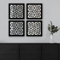 Wallity Set ogledala SYH1578009718, Crni