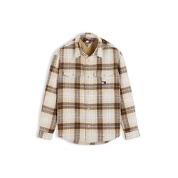 Tommy Jeans Srajca bež / rjava / bela
