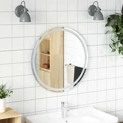 LED kupaonsko ogledalo s ogledalom *Transparent*an O 70 cm