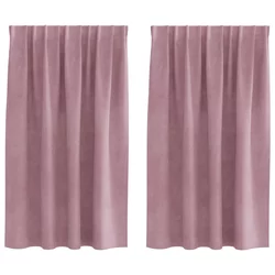 Zavjese za zamračivanje 2 pcs Tamno ružičasta 140 x 140 cm