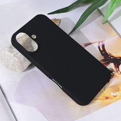 Maska za mobilni telefon iPhone 16 TERACELL SOFT VELVET, Crna