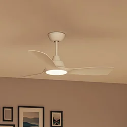 Philips LED stropni ventilator Fixed, premer 132 cm, bel, CCT, DC - Dnevna soba/jedilnica - Sodobni - Plastika