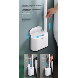 Ecoco Četka za WC šolju sa držačem, 16 nastavaka, Bela