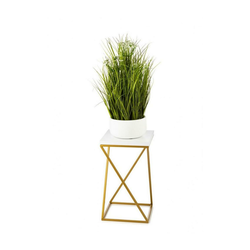 Stalak za cveće LOFT 40x24 cm zlatna/bela
