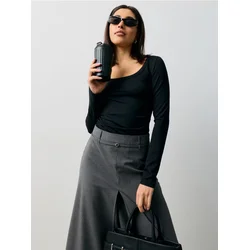 Sinsay - Bluza sa ukrasnim nabiranjem - crno