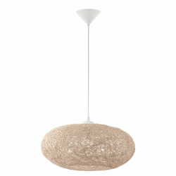 Eglo Campilo visilica/1 e27 1x60w, bela plastika/bež tekstil