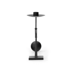 Audo Copenhagen Audo svečnik Interconnect, črn, višina 26 cm - Dnevna soba/jedilnica - Dizajn - Kovina