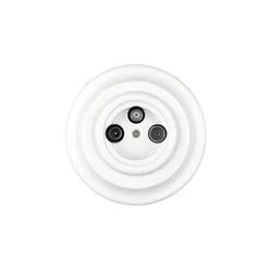 Reblig - Porcelanska retro TV/SAT-W utičnica sa ramom, bela