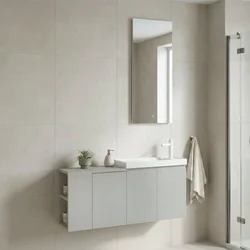 HANAH HOME Kupatilski ormarić sa umivaonikom i ogledalom (2 komada) Perla 110 349