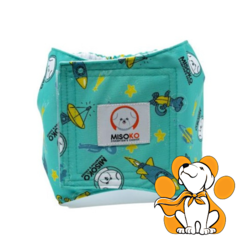 Misoko Diapers Reusable Male Rockets Mint M, Periva Pelena Za Mužjake