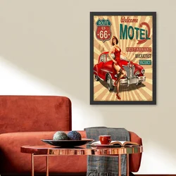 Wallity Uramljena slika Welcome Motel, 40x55 cm