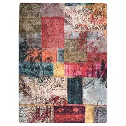 Perivi tepih s patchworkom 120 x 180 cm raznobojni