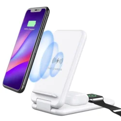 Bezicni punjac B-13 3u1 za iPhone,Airpods,Apple Watch 15W beli