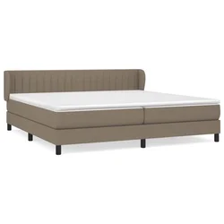 Vidaxl Box spring postelja z vzmetnico taupe 200x200 cm blago