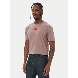 HUGO Majica Diragolino212 50447978 Rjava Regular Fit