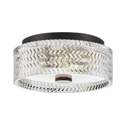 Hinkley HK-ELLE-F-S-BK - Plafonska lampa 2xE27/60W/230V, prečnik 30,5 cm, crna