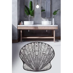 Lessentiel Maison Prostirka za kupatilo 140cm Crno-Bela