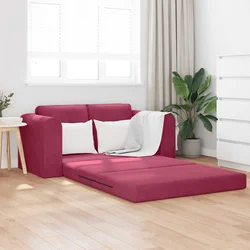 Krevet na razvlačenje Vinska crvena 148 x 71 x 83 cm Baršun