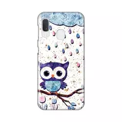 Silikonska maska za Samsung A202F Galaxy A20e Owl Print Skin šarena