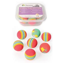 Igrača BOX Mavrična mahovna kroglica 4cm /7ks