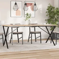 Noge za blagovaonski stol X-oblika 160x80x73cm čelik