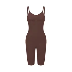 cfab Oblikovanje postave Bodysuit Sculpting Shapewear mit Shorts rjava