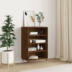 Visoka komoda smeđa boja hrasta 57x35x90 cm konstruirano drvo