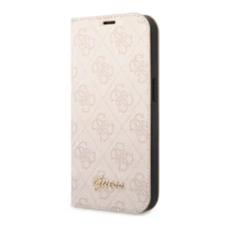 Maska na preklop Guess PC/ TPU 4G Metal Camera Outline Book za iPhone 14 Pink.