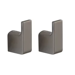 Gedy - komplet od 2 zidne kukice PIRENEI, metalno sive