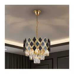Brilagi - Luster na lancu CRISTAL 5xE14/40W/230V prečnik 38 cm zlatna/crna