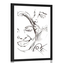 Plakat s paspartujem čarobnost ljubezni - 30x45 white