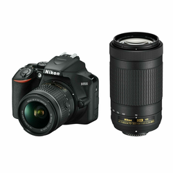 Nikon D3500  AF-P 18-55 VR  AF-P 70-300 VR DX KIT DSLR digitalni fotoaparat s objektivima Nikkor 18-55mm i 70-300mm VBA550K005 - ZIMSKA PROMOCIJA VBA550K005