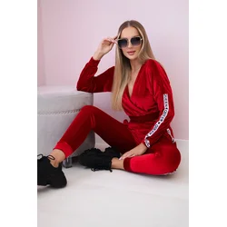 Velour set with red Queen lettering
