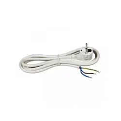 COMMEL Priključni kabl 16A 250V 3500W 3m, beli H05VV-F 3G1,5 C0518