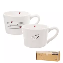 Orion Keramični vrč 230ml 2 kosa SRDÍČKA