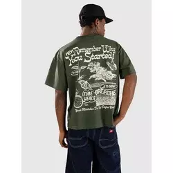 Dravus Positive Message Cropped moška majica forest green