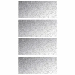 Stepenica Pravokutni 4 pcs Srebrno 90 x 40 cm Aluminij