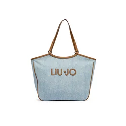 Liu Jo Nakupovalna torba moder denim/rjava