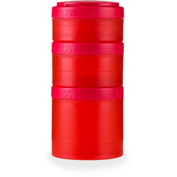 Blender Bottle ProStak™ trostrtuki prošireni set - Full Color - Crvena